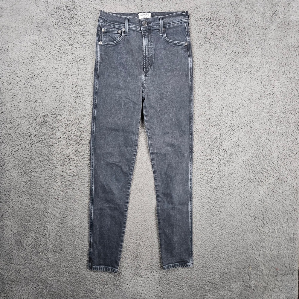 AGOLDE Sophie‎ High Rise Skinny Jeans Black Wash A051-2088 Womens Size 26